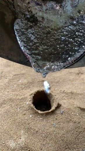 Casting a silver column! #stress relief video #handmade