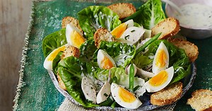 Egg and Chicken Caesar Salad | myfoodbook with Australian Eggs