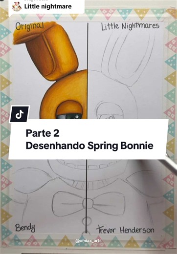 Desenhando Spring Bonnie estilo Little Nightmares — Parte 2