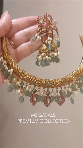 Emporia Jewels | MEGASALE ⭐⭐ Exclusive Designer Premium Gold-plated Jadau Intricately Crafted Traditional Necklace!! ITEM CODE -18853( search on website... | Instagram