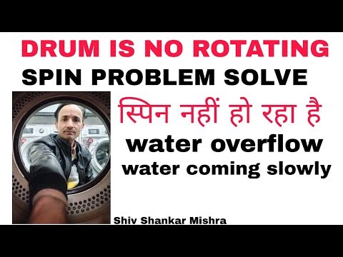 Lg Spin not run in fully automatic washing machine & drum not rotating & washing machine repairing