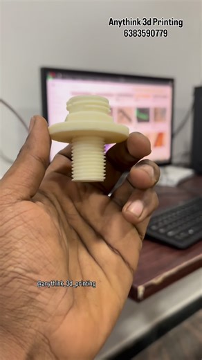 ANYTHINK 3D PRINTING | 3d Printing Services on Instagram: "Threaded Metal-to-ABS Component | Custom 3D Printing ⚙️ Precision metal insert integrated with ABS using high-accuracy 3D printing ✔ Custom CAD design ✔ Functional threaded parts ✔ Clean, dimensionally accurate finish Suitable for: • Engineering applications • Prototyping & functional testing • College & final-year projects 👉 Do you need custom 3D printed parts for engineering or college projects? 📩 DM us with your requirements #Custom