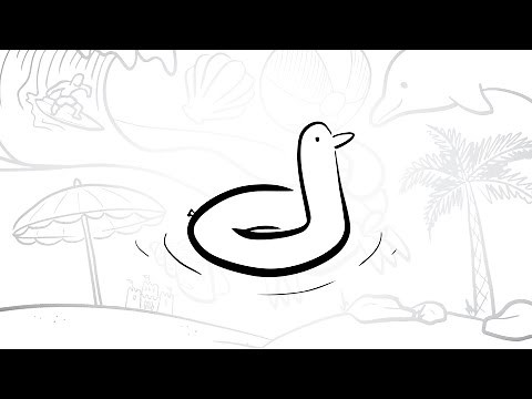 🦩 How To Draw a Simple Pool Floaty | Step-by-Step Lesson ✏️
