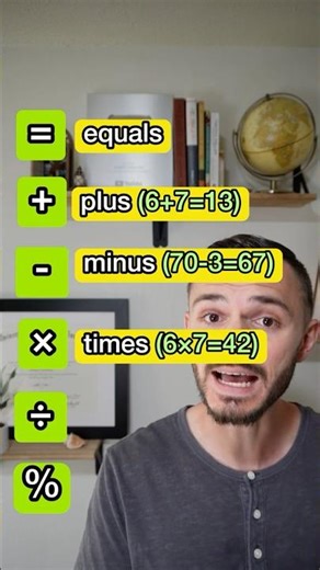 كيف نقولها بالإنجليزي؟ + - ÷ × 🟰