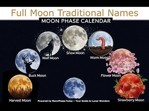 Full moon traditional names, and what each one symbolizes