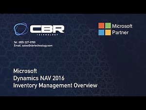 Dynamics NAV 2016 Inventory Management Overview