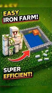 1.21+ super efficient iron farm in Minecraft #minecraft #mrbeast #mineverse #shorts #viral