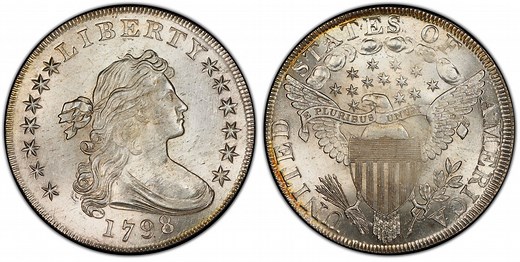 1798 $1 Wide Date (Regular Strike) Draped Bust Dollar - PCGS CoinFacts
