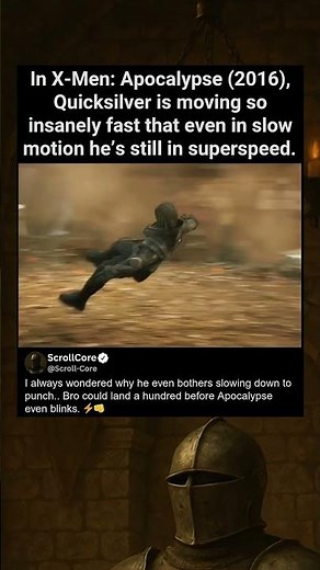 In X-Men: Apocalypse (2016) Quicksilver is moving so fast