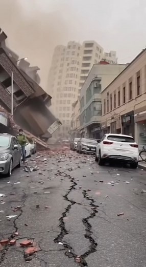 398K views · 3K reactions | Massive Street Crack and Leaning Building After Disaster | Deep Life | Facebook