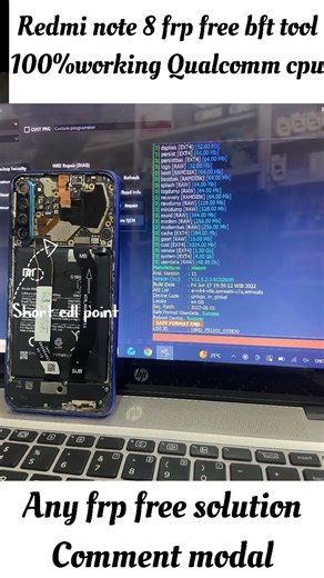 Redmi note 8 frp solution #qualcomm cpu bypass #frp_unlock #viral #shorts #unlock #bft