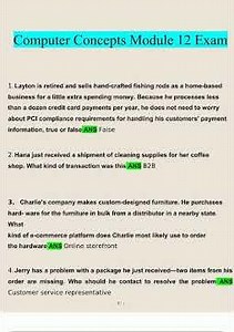 Computer Concepts Module 12 Exam 2023 Questions and Answers Verified Answers3484