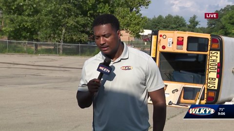 Emergency overturned bus training conducted by Oldham County Schools