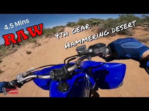 YFZ450r raw 4th gear hammering rough desert trail