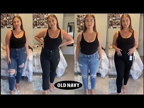 TRYING OLD NAVY'S JEANS (SIZE 14) | OG STRAIGHT LEG, SLOUCHY STRAIGHT LEG, EXTRA HIGH RISE SKINNY