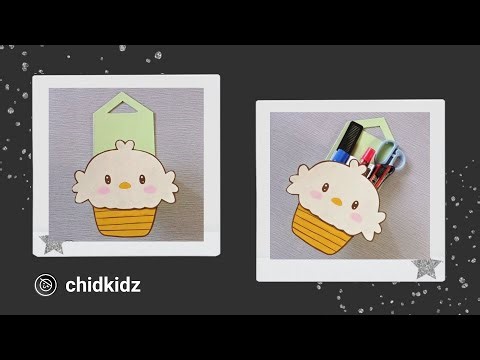 Kawaii Cute Little Chick Hanging Rack Cardboard [ 3 Minute Craft ]