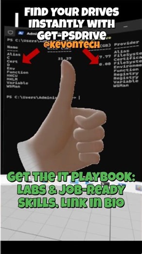 (Windows) Find Your Drives Instantly with Get-PSDrive #homelab #windows #commandprompt