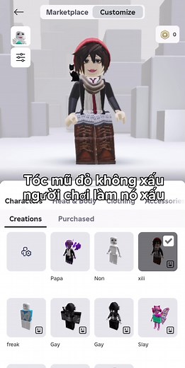 Hướng dẫn tạo kiểu tóc mũ đỏ trong Roblox