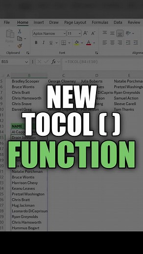 Master the TOCOL Function in Excel for Efficient Data Comb