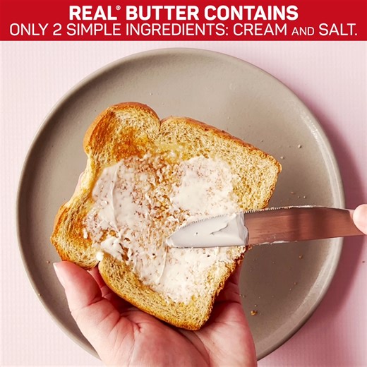58K views · 127 reactions | Unlike the long, hard-to-read ingredient lists on imitators, REAL® butter is only two simple ingredients. | REAL Seal Dairy | Facebook