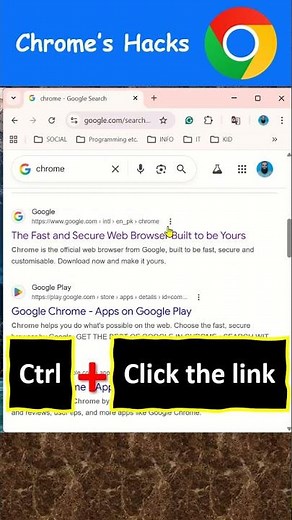 Shortcut Keys to Open Link in a New Tab in Chrome Browser