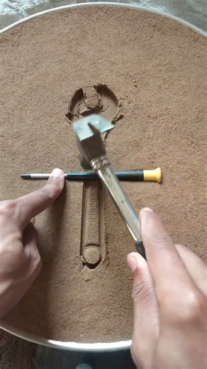 DIY Sand Casting of Hand ToolsFoundry Work Casting a Wrench in Sand Mold #shorts