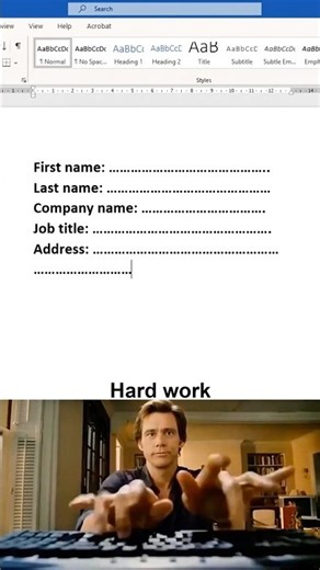 Ms word trick #shorts #msword #viral #pc