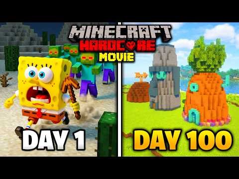 Sponge 100 Days in Minecraft FULL MOVIE