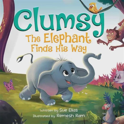 Clumsy the Elephant Finds His Way Story Book, Kids Flip Book (PDF) - Etsy