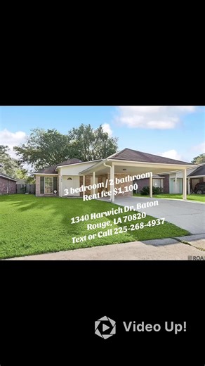 Spacious 3 Bedroom Home for Rent in Baton Rouge
