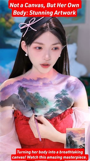 Have you ever seen body painting this magical and detailed? 🌸#shorts #artistictalent