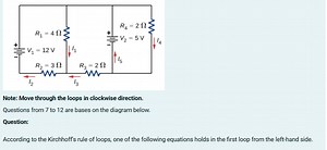 According to Kirchhoff's rule of loops, write the KVL equation ... | Filo