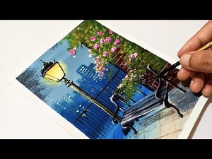 How to Paint Street Lamp Post | Painting Ideas for Beginners | Step by Step