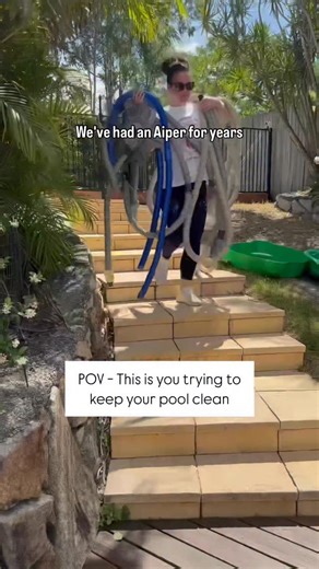 Renée | renovations + organisation + cleaning on Instagram: "We’ve had an @aiperaustralia for years now, so don’t mind me tipping leaves back INTO the pool so I can try out the new Aiper Scuba X1 and the revolutionary Aiper Surfer S2. • The Scuba X1 is a cordless pool cleaner and is so easy to use, simply press the power button and pop it in the water. • It has a 180 minute battery life to clean whichever area you select - floors, walls, horizontal waterline or everything at once. • Its new Wav
