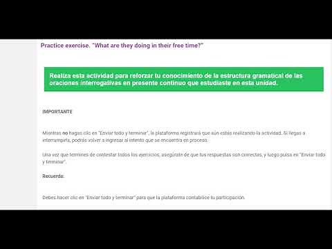 Módulo 7. Semana 1. Prcatice exercise What are they doing in their free time