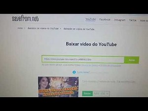 para baixar vídeos do youtube usando as letras ss.