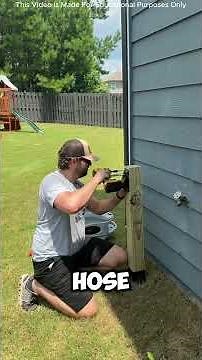 How to Install the Perfect Garden Hose Reel Setup #shortvideo #facts #diy #diycrafts #construction