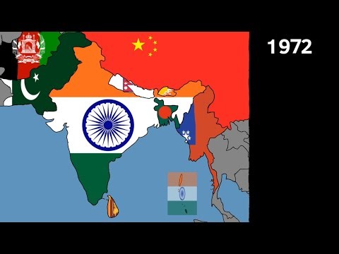 History of south Asia 1950 - 2026 | timeline of national flags