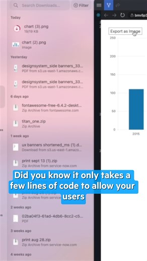Did you know it only takes a few lines of code to allow your users to download image files for any KendoReact chart? | KendoUI | Facebook