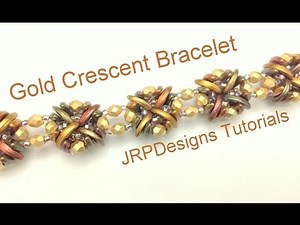 Gold Crescents Bracelet--Intermediate left hand tutorial