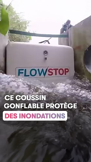 💧 En cas d’inondations, @Flowstop déploie un coussin gonflable réutilisable qui bloque l’eau avant qu’elle n’entre dans les bâtiments. | Kapaw