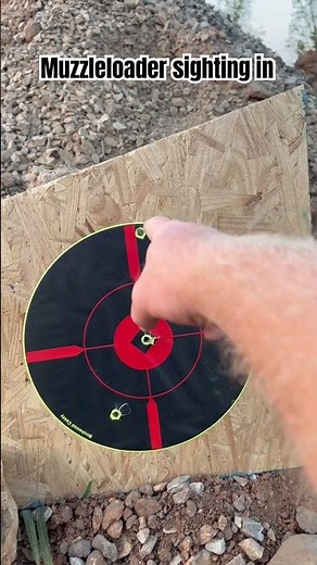 Muzzleloader sighting in for deer season #shooting #target #muzzleloader