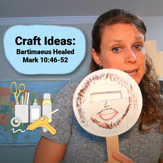 Bible Crafts from Mark 10:46-52 when Jesus Healed Blind Bartimaeus - Ministry To Children