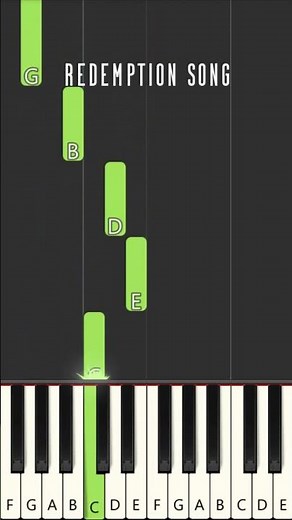 Bob Marley - REDEMPTION SONG #shorts easy piano cover
