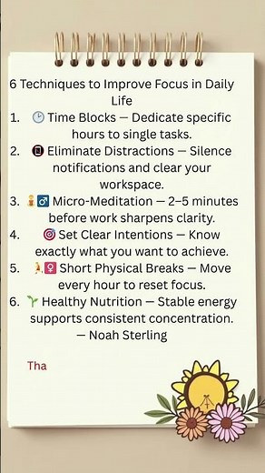 6 Techniques to Improve Daily Focus | Boost Clarity & Productivity #FocusTips #Productivity