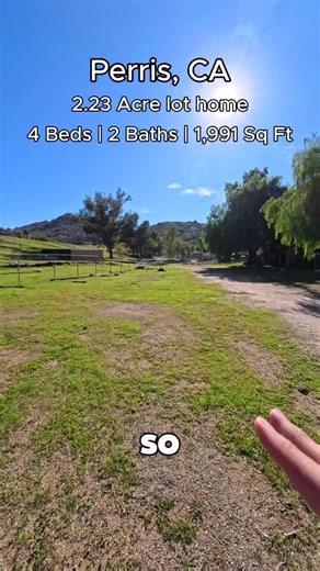 Socal Cedeno Realtor on Instagram: "Comment “PRS” for more info Perris, CA Text “HOP” to 626-210-4160 for more info Schedule a 15 min call, Link in our bio Click the link in our bio to search for more homes 2.23 Acre lot home under $800,000 Fully renovated single story home in Perris, CA. Inside, it features brand new flooring, fresh paint, upgraded bathrooms with custom doors, and brand new windows throughout for improved comfort and efficiency. ⮚4 Beds ⮚2 Baths ⮚1,991 Sq Ft ⮚2.23 Acre Lot List