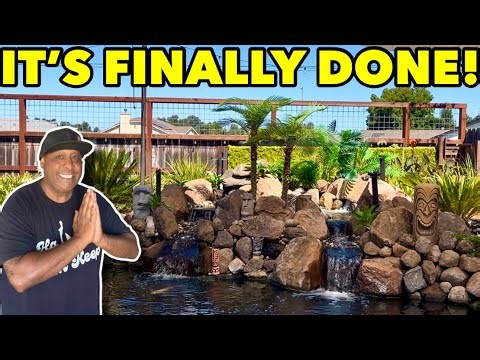 Finished a Beautiful Waterfall for my Koi Pond!