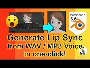 How to generate Lip Sync for Mouth Shape Keys with Audio Voice - Blender 3.6 Tutorial