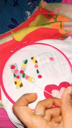 ❣️”embroidery”hand work❣️💞#shorts#embroidery#bullion#bullion knotstitch#rnait#punjabisong#cute#love