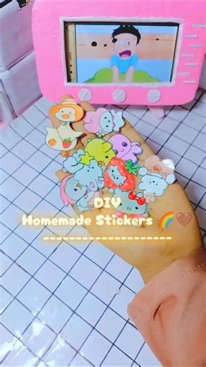 diy homemade stickers tutorial 😫❤✨ || #shorts #foryou #shortvideo #diy #sticker
